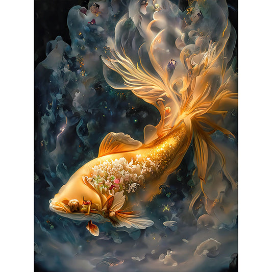 Mystery Goldfish - Full Round Drill Diamond Painting 30*40CM