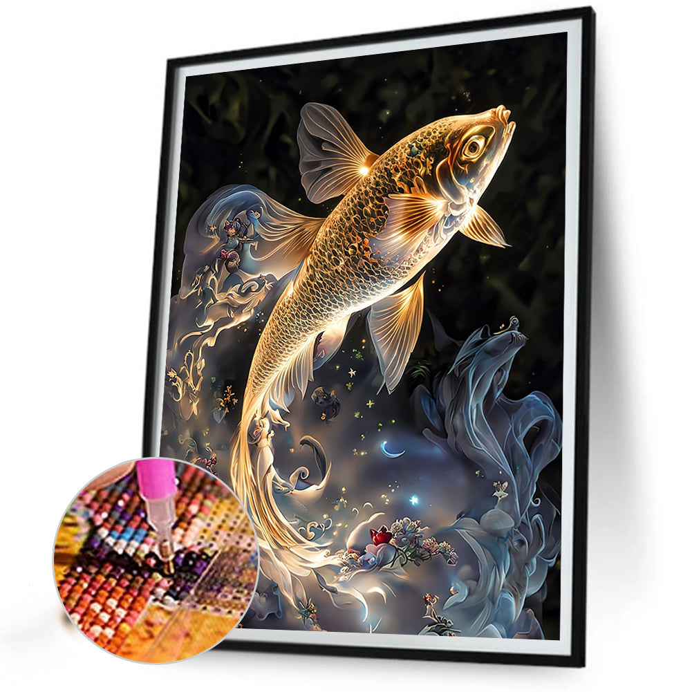 Mystery Goldfish - Full Round Drill Diamond Painting 30*40CM