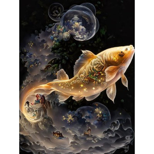 Mystery Goldfish - Full Round Drill Diamond Painting 30*40CM