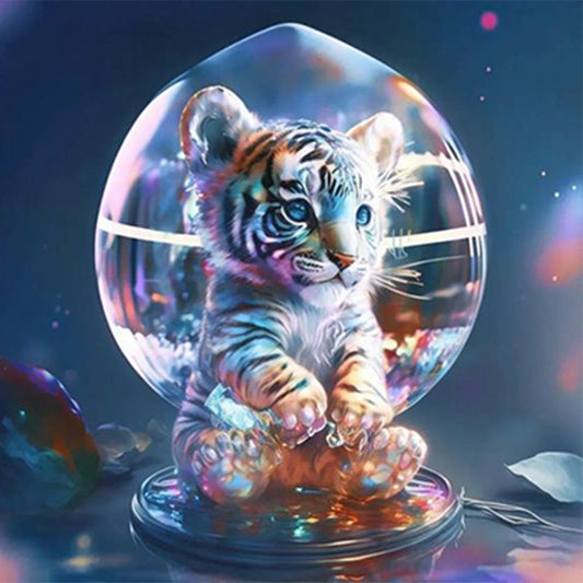 Fantasy Cartoon Tiger Crystal Ball - Full Round Drill Diamond Painting 30*30CM