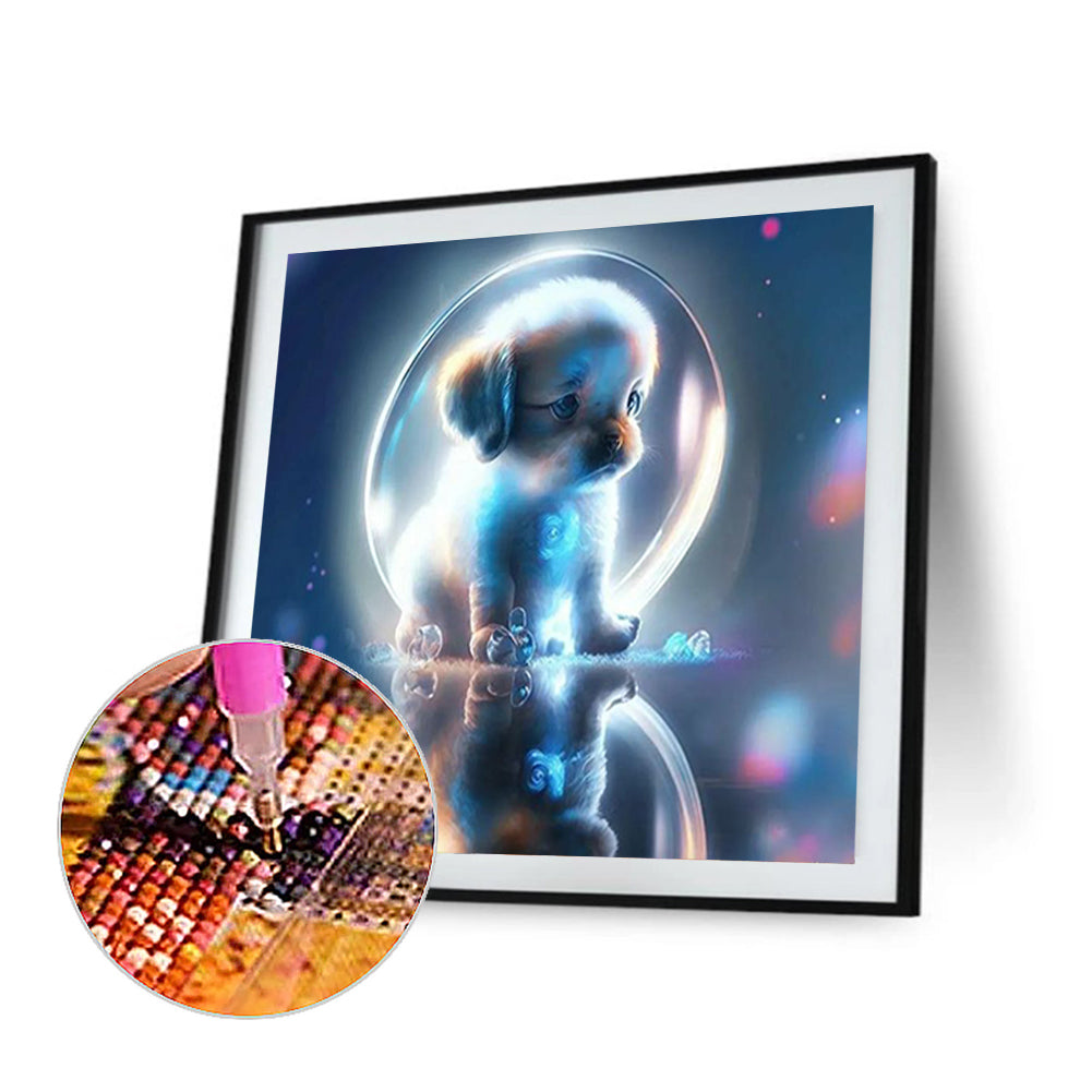 Dreamy Cartoon Puppy Crystal Ball - Full Round Drill Diamond Painting 30*30CM