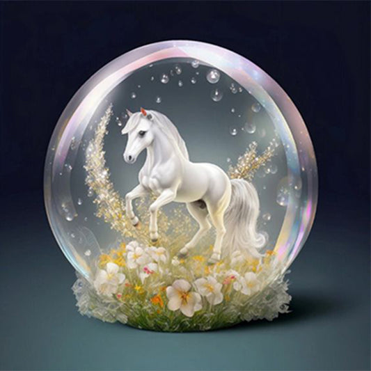 Fantasy Cartoon Unicorn Crystal Ball - Full Round Drill Diamond Painting 30*30CM