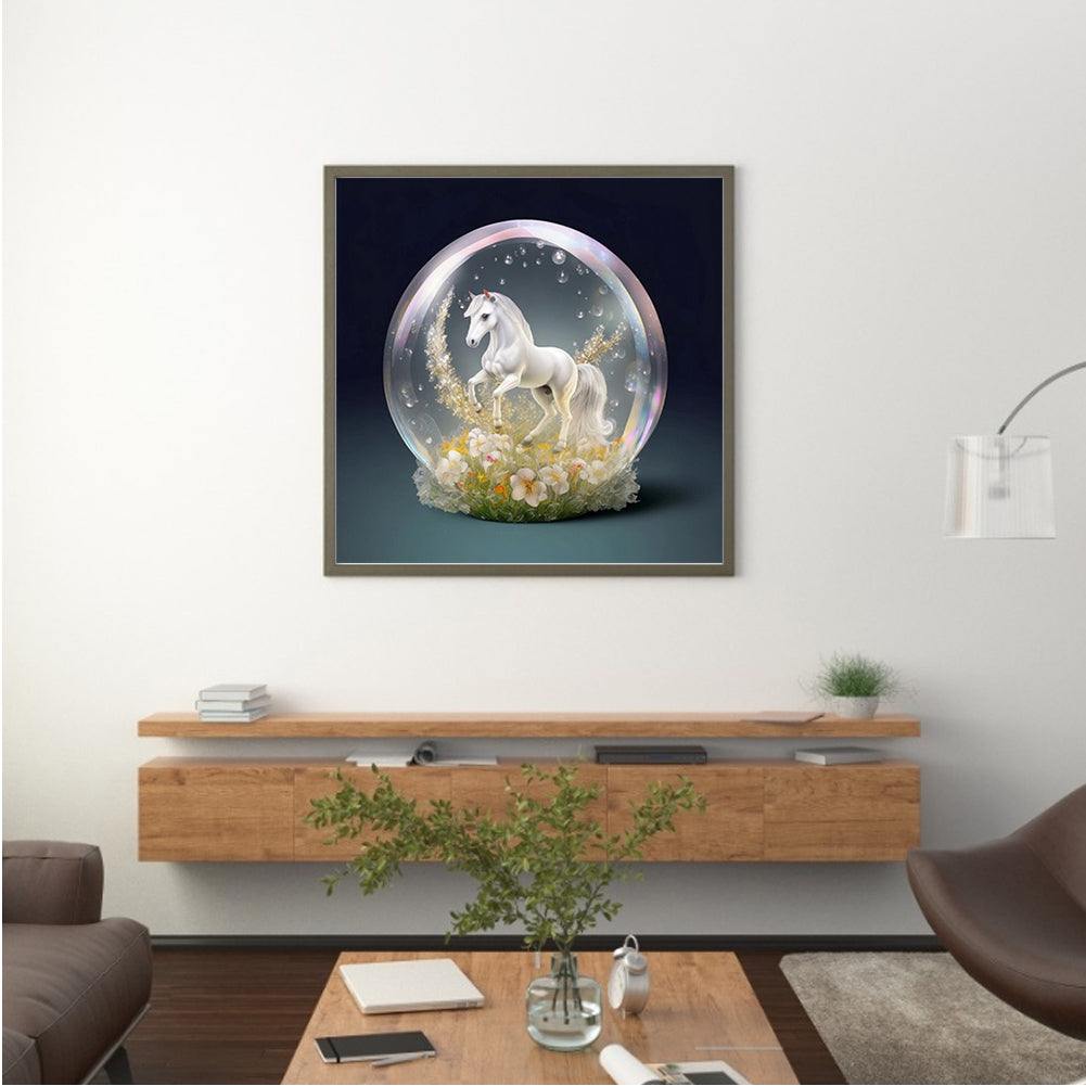 Fantasy Cartoon Unicorn Crystal Ball - Full Round Drill Diamond Painting 30*30CM