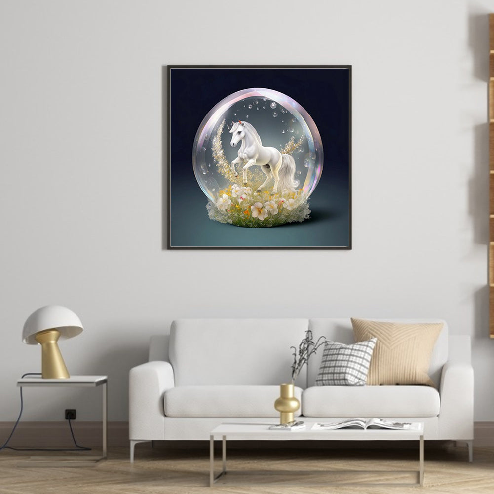 Fantasy Cartoon Unicorn Crystal Ball - Full Round Drill Diamond Painting 30*30CM