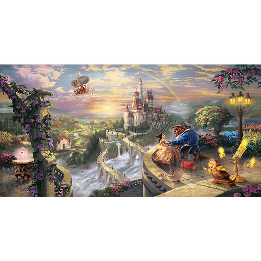 Beauty And The Beast - Full Square Drill Diamond Painting 80*40CM