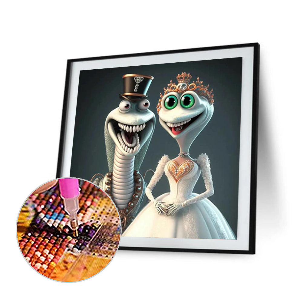 Wedding Animal - Snake - Full Round Drill Diamond Painting 30*30CM