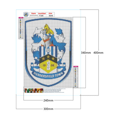 Huddersfield Football Club - Full Round Drill Diamond Painting 30*40CM