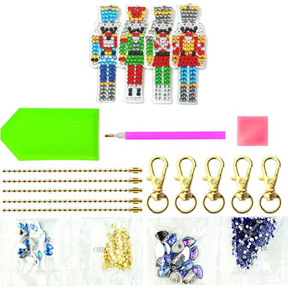 DIY Diamond Painting Keychains Kit 4Pcs Nutcracker