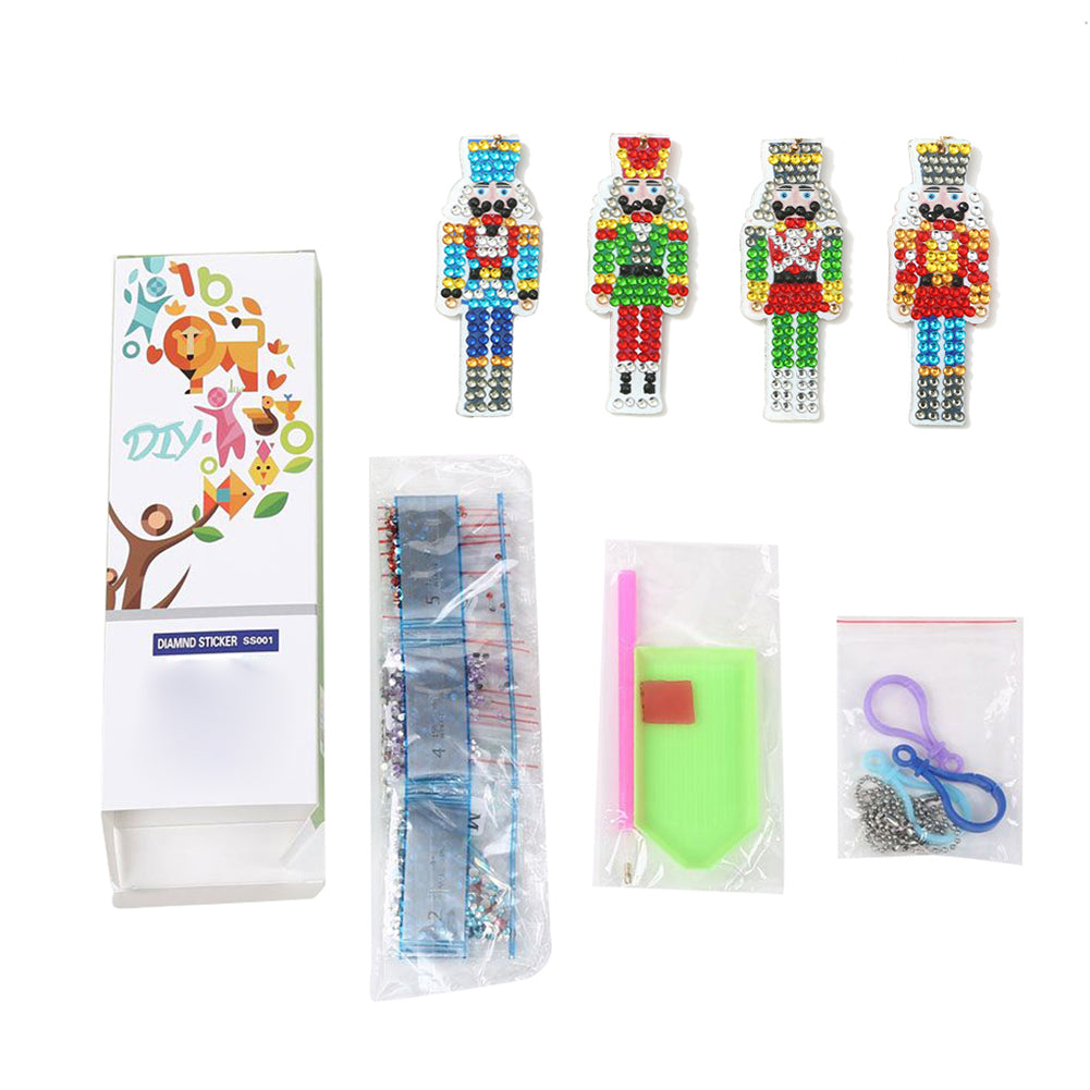 DIY Diamond Painting Keychains Kit 4Pcs Nutcracker