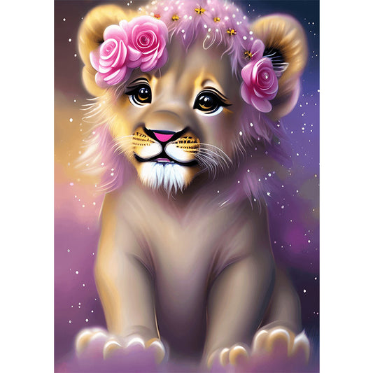 Little Lion - Full Round Drill Diamond Painting 30*40CM