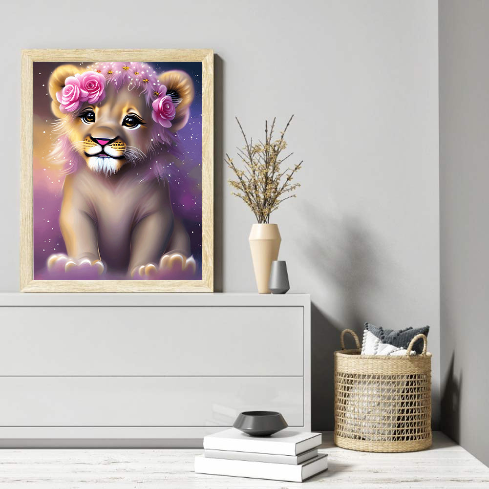 Little Lion - Full Round Drill Diamond Painting 30*40CM