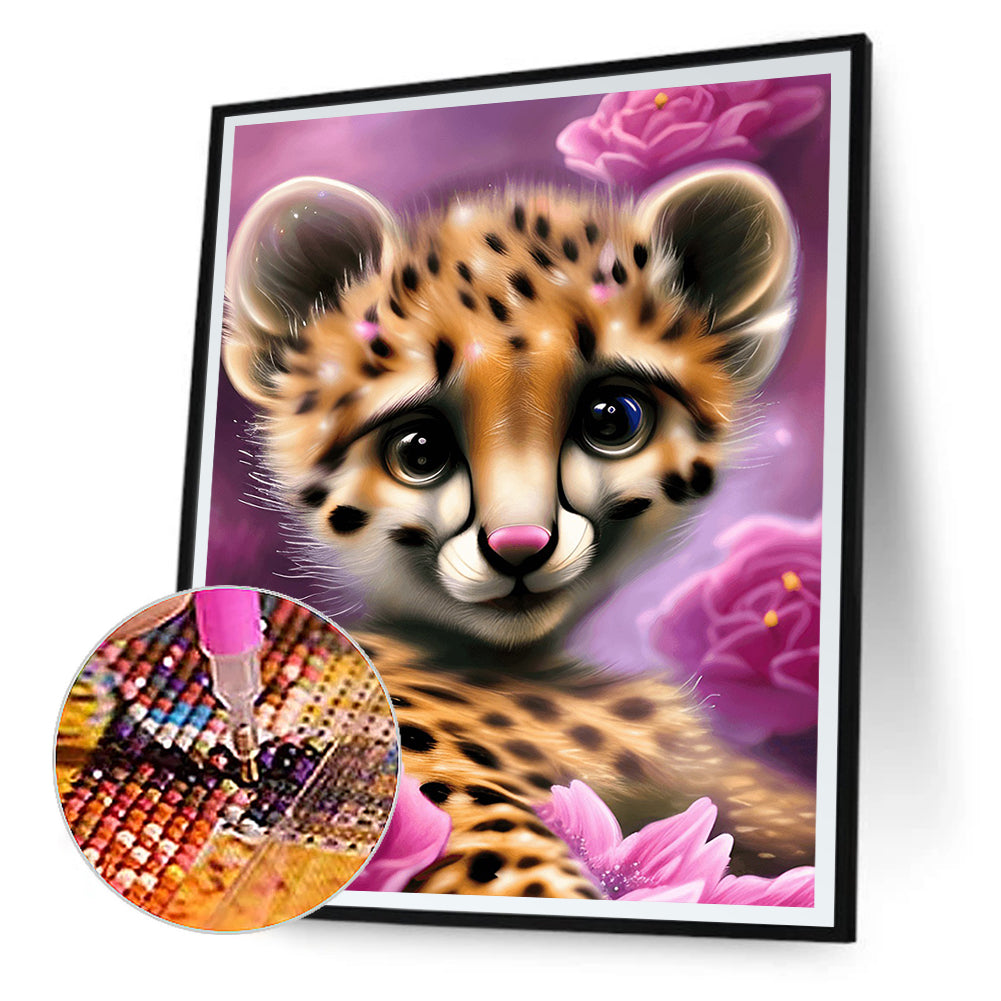 Little Leopard - Full Round Drill Diamond Painting 30*40CM