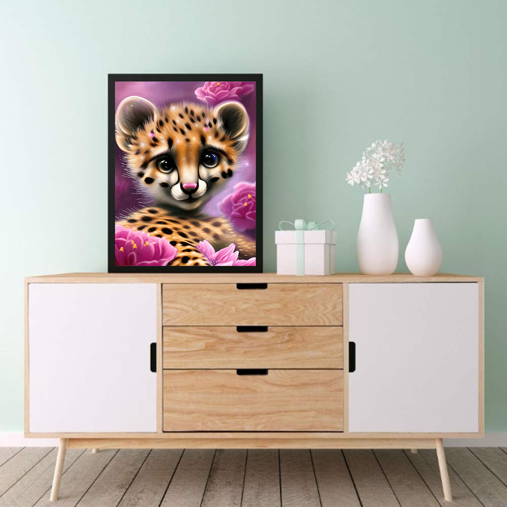 Little Leopard - Full Round Drill Diamond Painting 30*40CM