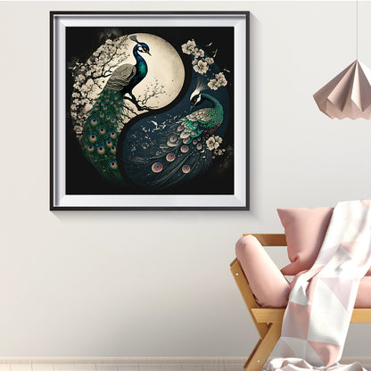 Tai Chi Peacock Painting - Full Round Drill Diamond Painting 30*30CM