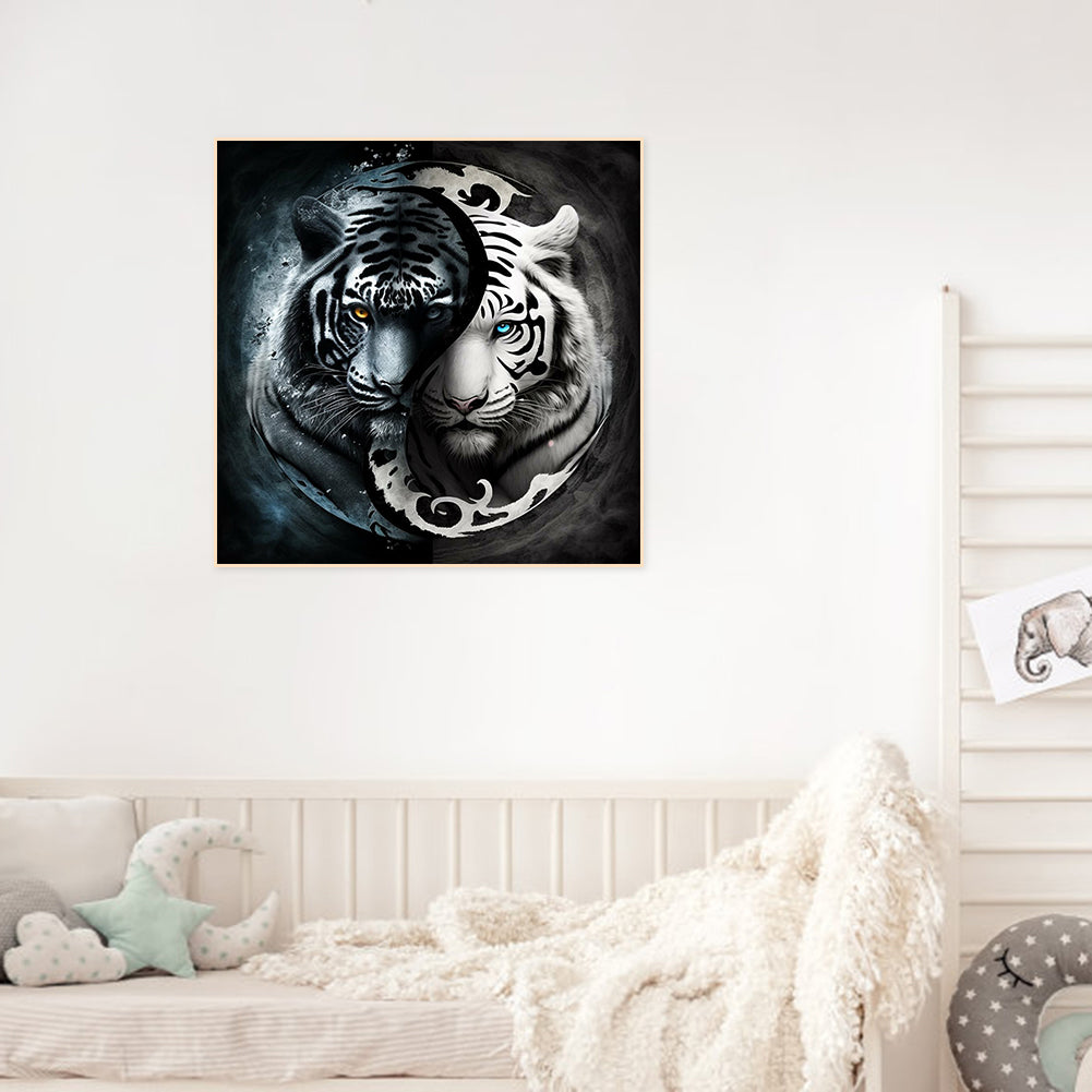 Tai Chi Tiger Painting - Full Round Drill Diamond Painting 30*30CM