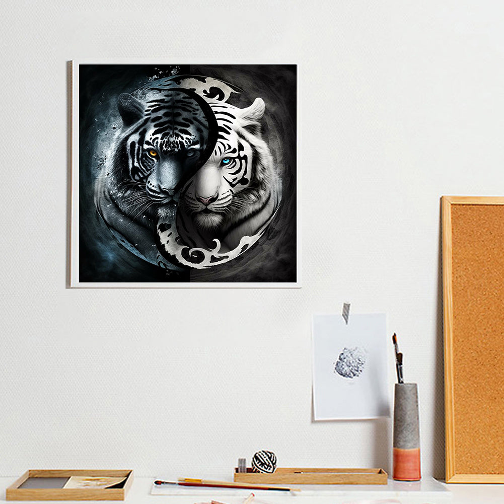 Tai Chi Tiger Painting - Full Round Drill Diamond Painting 30*30CM