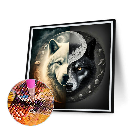 Tai Chi Wolf Painting - Full Round Drill Diamond Painting 30*30CM