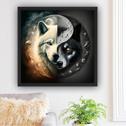 Tai Chi Wolf Painting - Full Round Drill Diamond Painting 30*30CM
