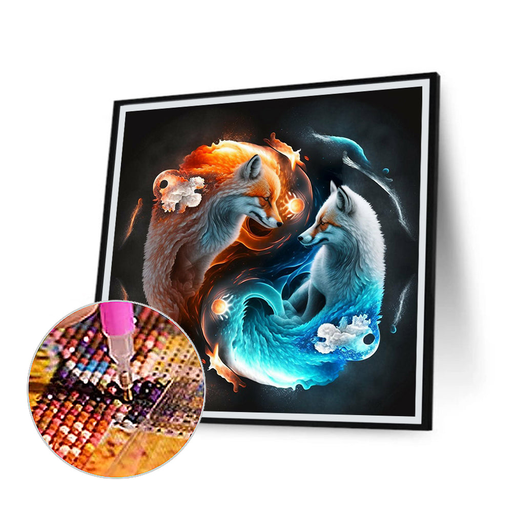 Tai Chi Fox Painting - Full Round Drill Diamond Painting 30*30CM