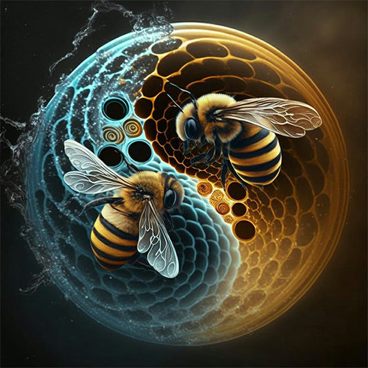 Tai Chi Bee Painting - Full Round Drill Diamond Painting 30*30CM