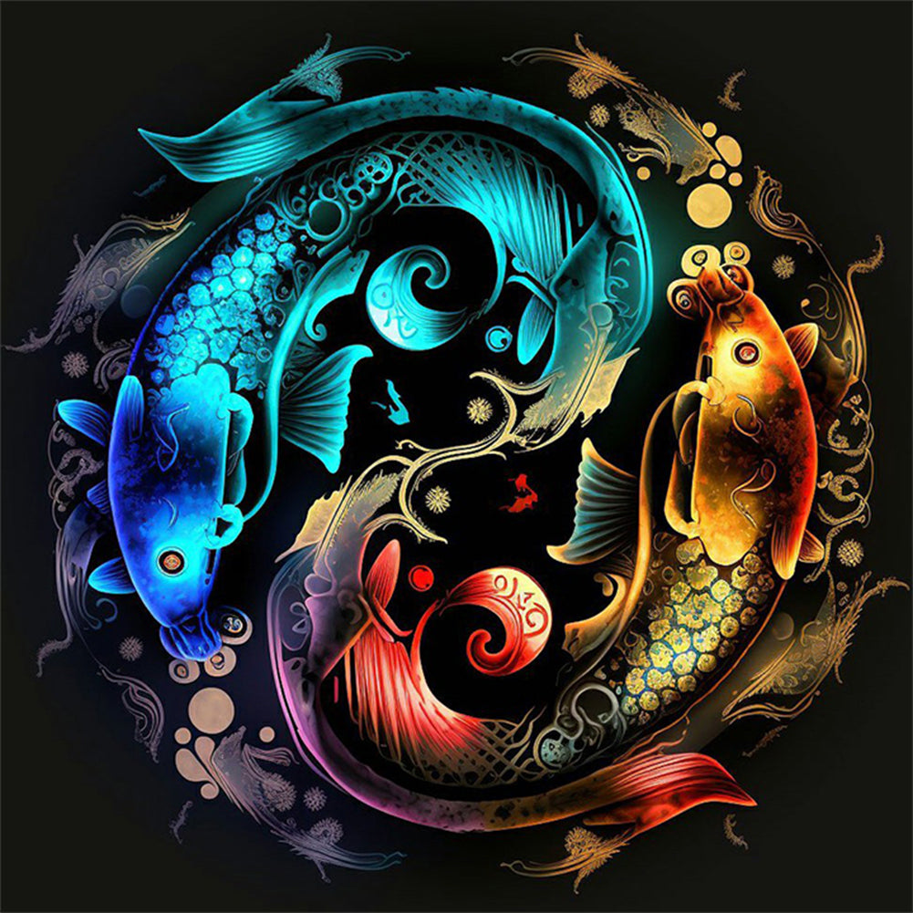 Tai Chi Pisces Painting - Full Round Drill Diamond Painting 30*30CM