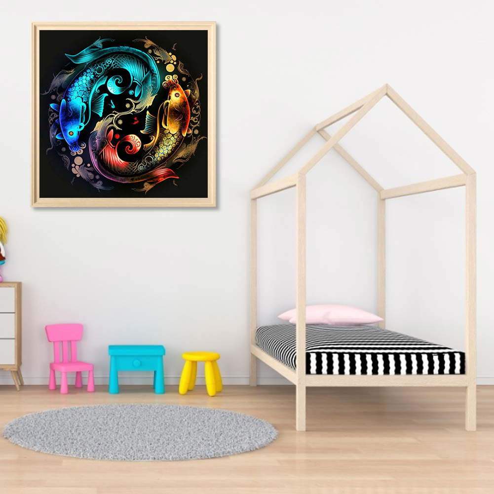 Tai Chi Pisces Painting - Full Round Drill Diamond Painting 30*30CM