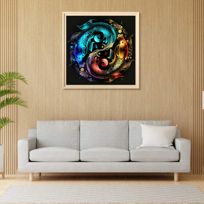 Tai Chi Pisces Painting - Full Round Drill Diamond Painting 30*30CM