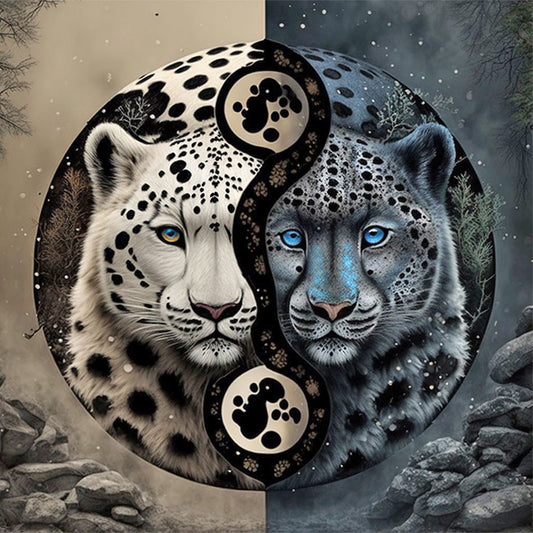 Tai Chi Leopard Painting - Full Round Drill Diamond Painting 30*30CM