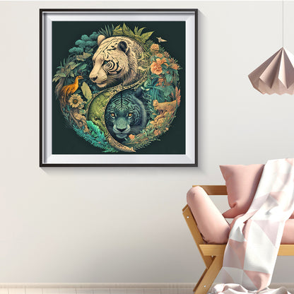 Tai Chi Tiger Painting - Full Round Drill Diamond Painting 30*30CM