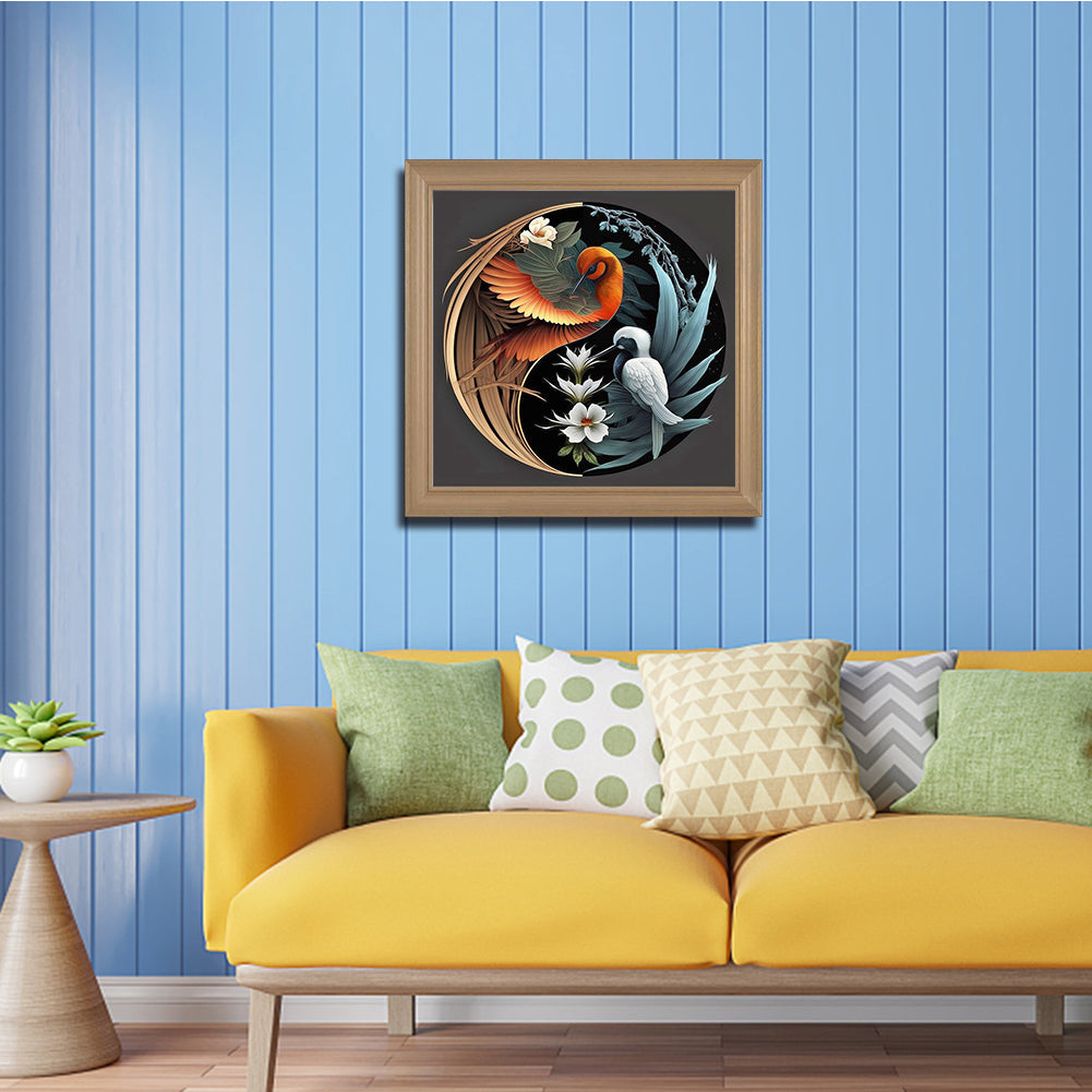 Tai Chi Bird Of Paradise Painting - Full Round Drill Diamond Painting 30*30CM