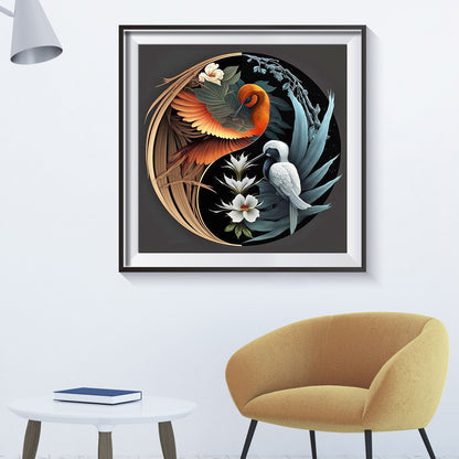 Tai Chi Bird Of Paradise Painting - Full Round Drill Diamond Painting 30*30CM
