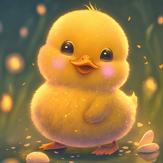 Little Yellow Duck - Full Round Drill Diamond Painting 30*30CM