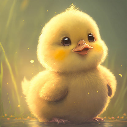 Little Yellow Duck - Full Round Drill Diamond Painting 30*30CM