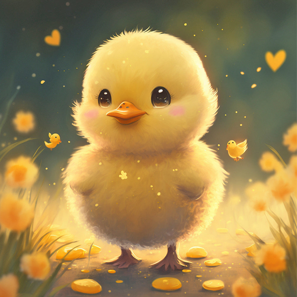 Little Yellow Duck - Full Round Drill Diamond Painting 30*30CM