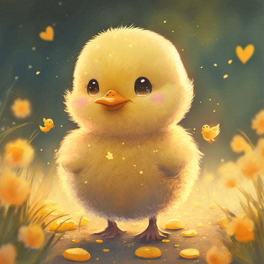 Little Yellow Duck - Full Round Drill Diamond Painting 30*30CM