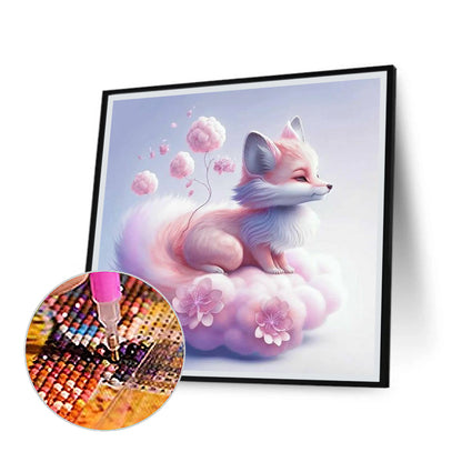 Pink Elf Fox - Full Round Drill Diamond Painting 30*30CM