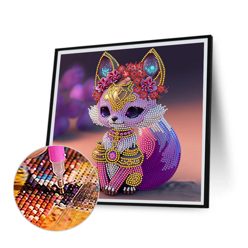 Little Fox - Special Shaped Drill Diamond Painting 30*30CM