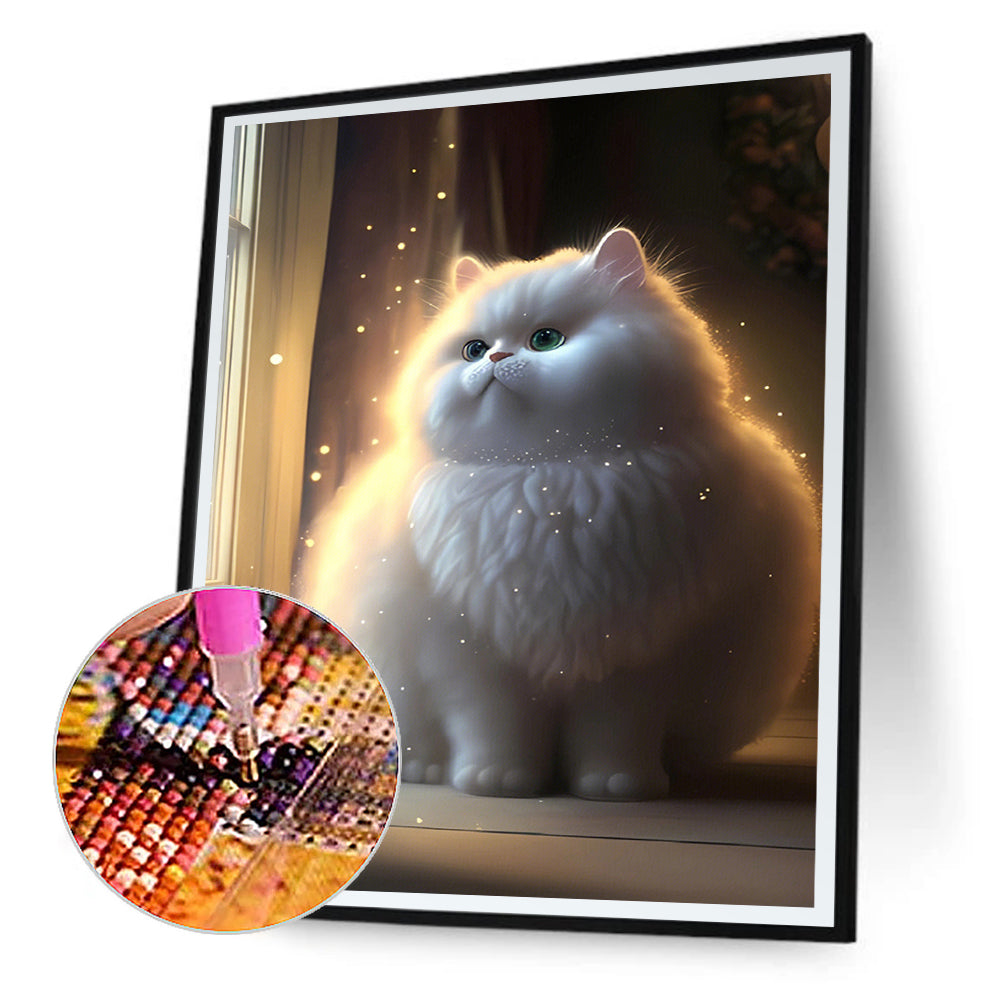 Dream Cat - Full Round Drill Diamond Painting 30*40CM