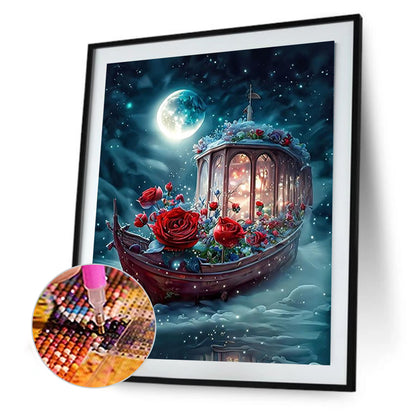 Dream Moon Ferry - Full Round Drill Diamond Painting 30*40CM