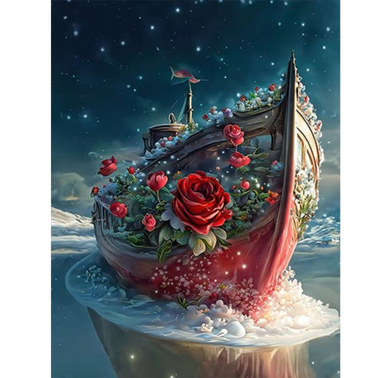 Dream Moon Ferry - Full Round Drill Diamond Painting 30*40CM