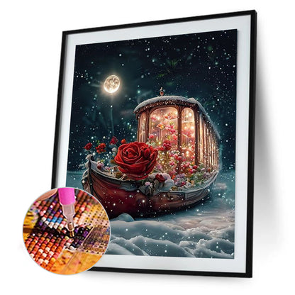 Dream Moon Ferry - Full Round Drill Diamond Painting 30*40CM