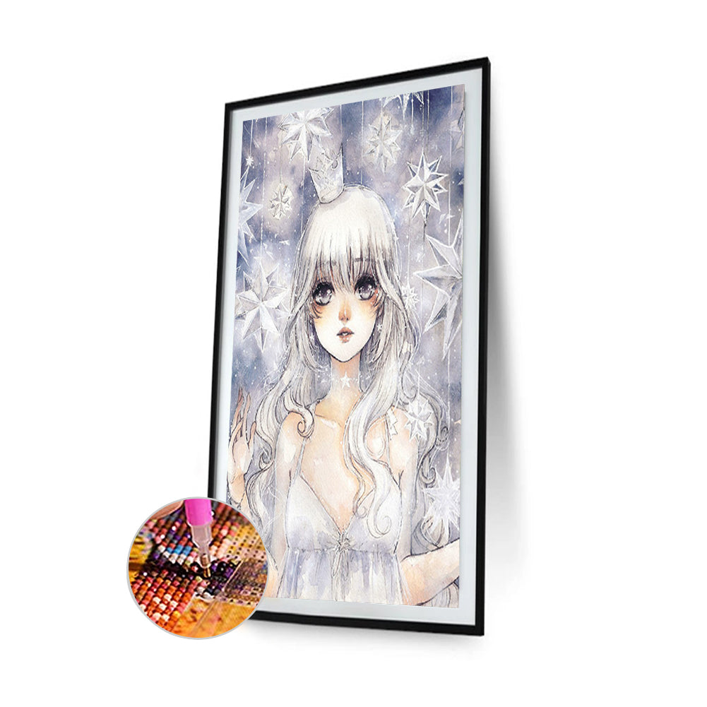 White Haired Girl - Full Round Drill Diamond Painting 40*60CM