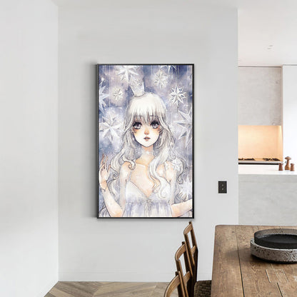 White Haired Girl - Full Round Drill Diamond Painting 40*60CM