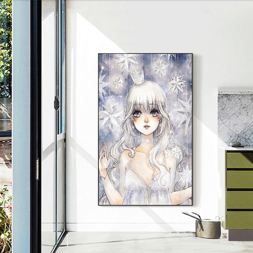 White Haired Girl - Full Round Drill Diamond Painting 40*60CM