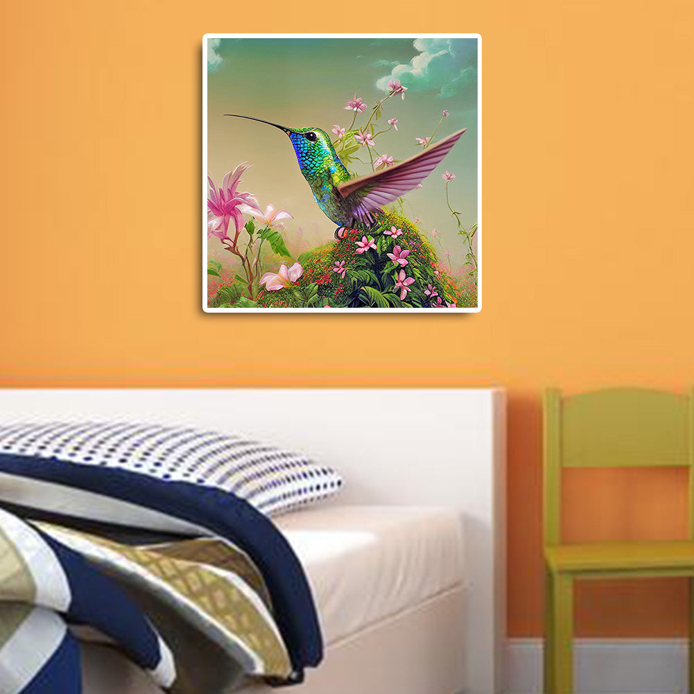 Hummingbird - Full Round Drill Diamond Painting 30*30CM