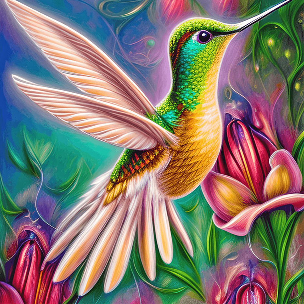 Hummingbird - Full Round Drill Diamond Painting 30*30CM