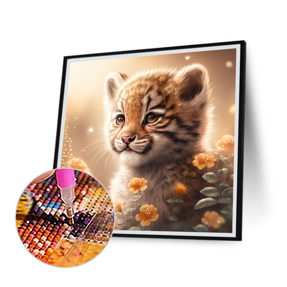 Little Tiger - Full Round Drill Diamond Painting 30*30CM