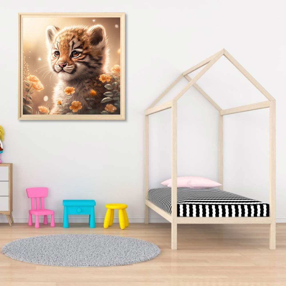 Little Tiger - Full Round Drill Diamond Painting 30*30CM