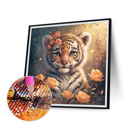 Little Tiger - Full Round Drill Diamond Painting 30*30CM