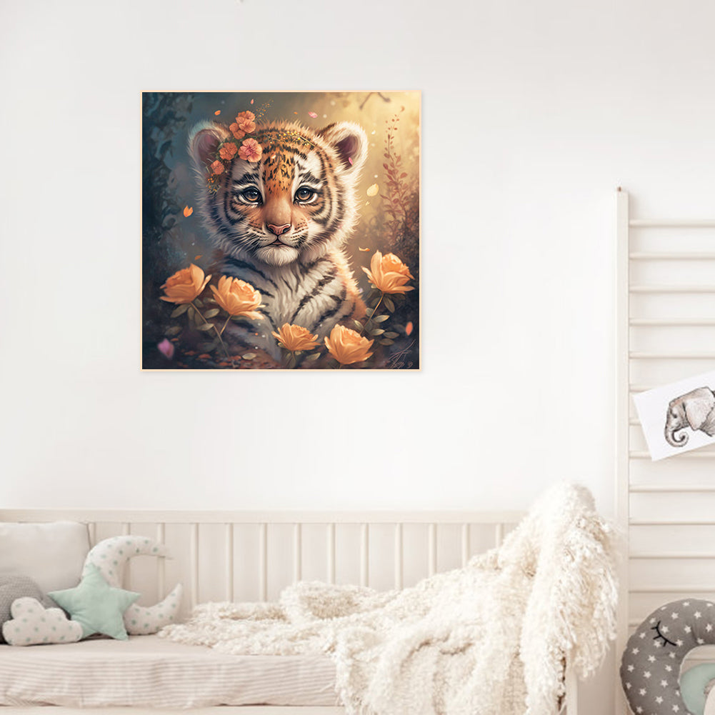 Little Tiger - Full Round Drill Diamond Painting 30*30CM